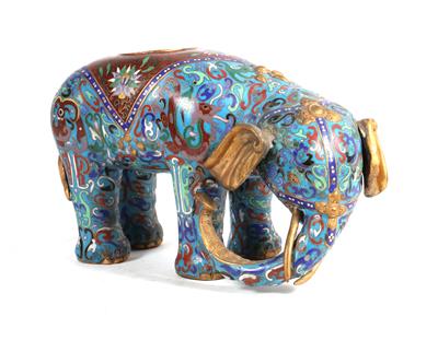 Cloisonné Elefant, - Antiquitäten