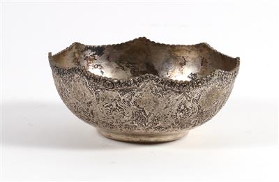 Persische Silber Schale mit Münze von Shah Reza (1925-1941), - Antiquitäten