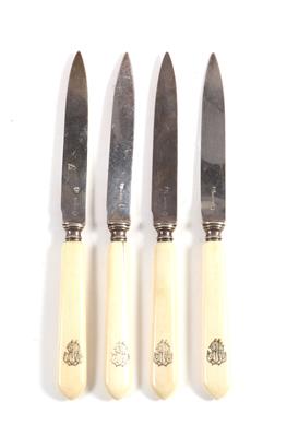 4 französische Messer, - Antiquariato
