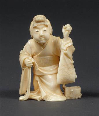 Kleines Okimono einer Frau, Japan, Meiji Periode - Antiques