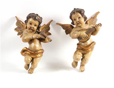 Zwei musizierende Putti, - Antiques