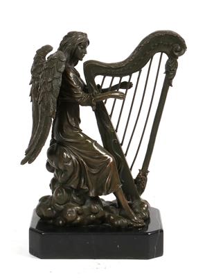Engel mit Harfe, - Antiques