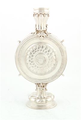 Silber Pilgerflasche, - Antiques