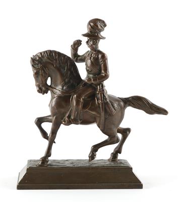 Kaiser Franz Joseph I. - Reiterstatuette, - Antiquitäten