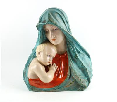 Franz Barwig d.Ä. Madonna mit Kind-Büste, - Antiquitäten, Historische Textilien und Trachtenschmuck