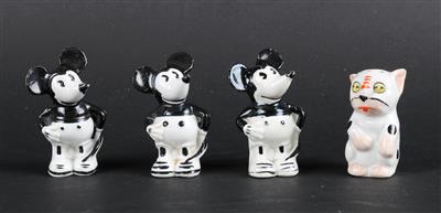 3 Mickey Mouse Streuer, 1 Benzo Streuer, - Antiquariato