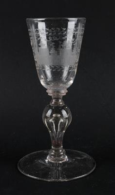 Barocker Pokal mit Schloß, - Antiquitäten