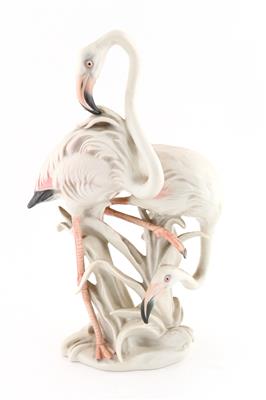 2 Flamingos, - Antiques