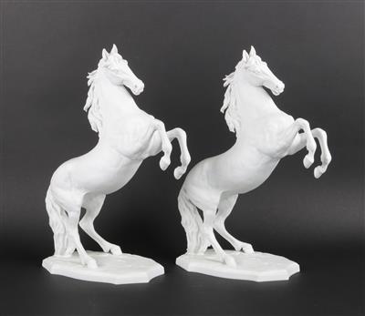 Paar courbettierende Pferde, - Antiquariato