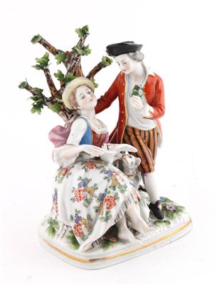 Liebespaar unter Baum, - Antiques