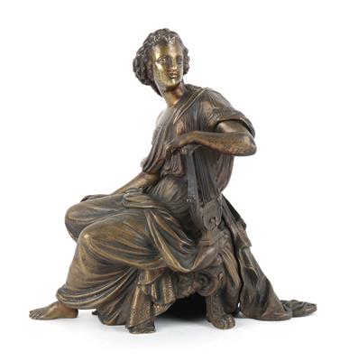 Sitzende Dame mit Lyra, - Antiques