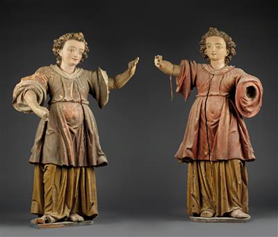 Paar große Renaissance Engel, - Antiquariato