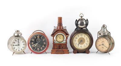 Konvolut von 11 Weckern des 20. Jh. - Antiquitäten, Uhren, historische wissenschaftliche Instrumente und Modelle