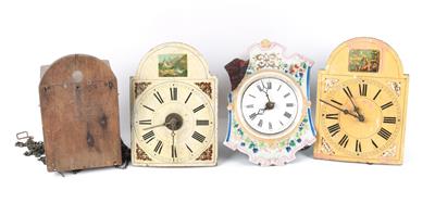 Konvolut von 8 Schwarzwälder Wanduhren des 19. Jh. - Antiques, clocks, scientific Instruments and models
