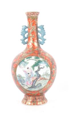 Famille rose Vase, - Starožitnosti