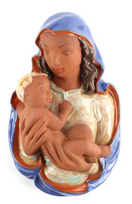 Wandrelief Madonna mit Kind, - Antiquariato