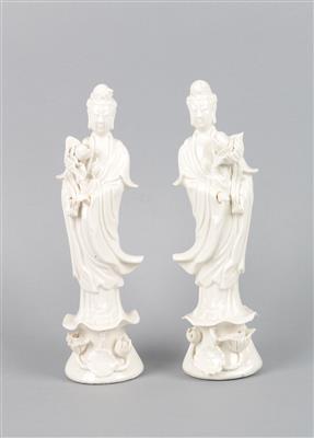 1 Paar Blanc de Chine Figuren - Starožitnosti