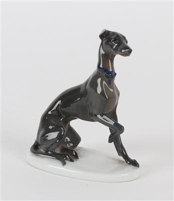 Sitzender Windhund, - Antiquariato