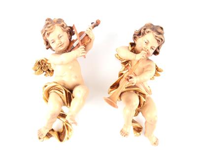 Paar musizierende Engel, - Antiquitäten