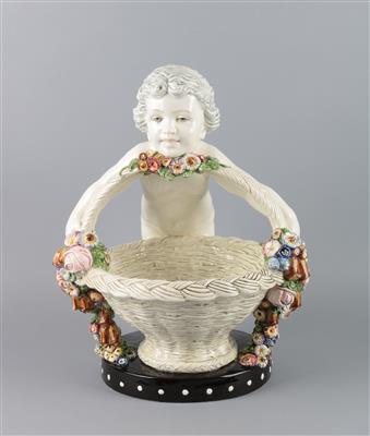 Mädchen mit Korb, - Antiques