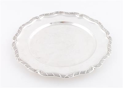 Schwedischer Silber Teller, - Antiquitäten