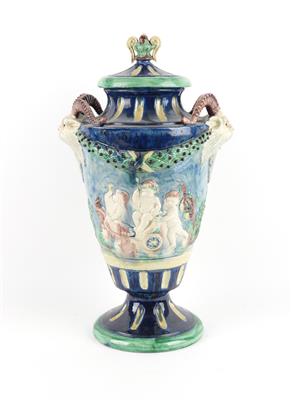 Deckelvase, - Antiquariato