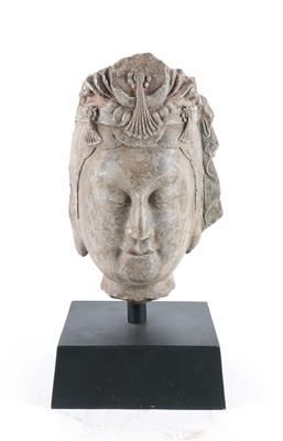 Kopf eines Bodhisattva, - Asiatica