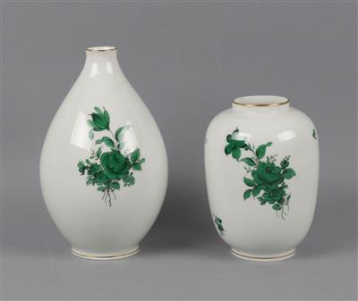 Vase Höhe 15,5 cm, Vase Höhe 20,5 cm, - Antiquitäten
