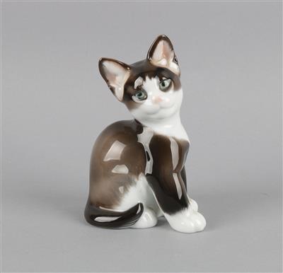 Sitzende Katze, - Antiques