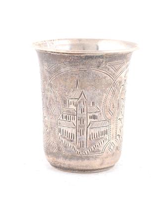 Moskauer Silber Becher von 1891, - Stříbro