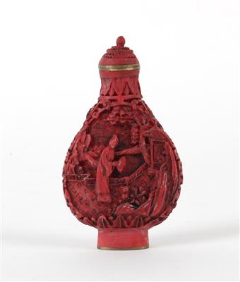 Rotlack Snuffbottle, - Antiquariato