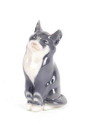 Sitzende Katze, - Antiques