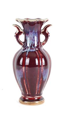 Vase mit Flambé Glasur, - Antiques