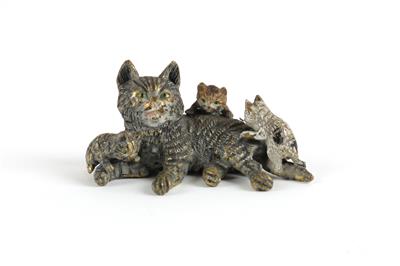 Katzenfamilie, - Antiques