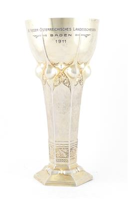 Deutscher Silber Pokal "XII. Nieder-Österreichisches Landesschiessen Baden 1911, - Argenti