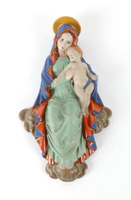 Madonna mit Kind-Wandrelief, - Antiquariato