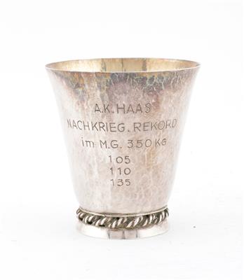 Wiener Silber Becher mit Innenvergoldung, - Antiquariato