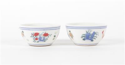 2 kleine "chicken cups", - Antiques