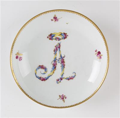 Monogramm Untertasse, - Antiques