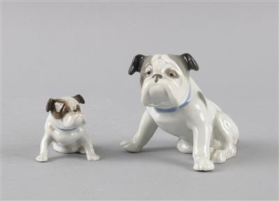 2 englische Bulldoggen - Antiquariato