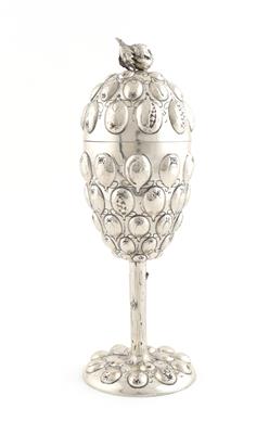 Deutscher Silber Deckelpokal, - Antiques