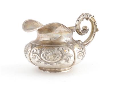 Silber Milchgießer mit Innenvergoldung, - Antiques