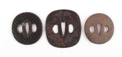 3 Tsuba, - Asiatica