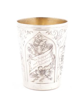 Deutscher Silber Becher, - Antiques