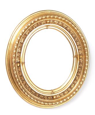 Großer ovaler Spiegelrahmen, - Antiquariato