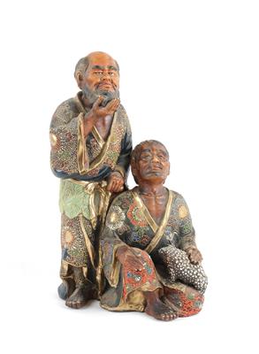 Sitzender und stehender Mann, - Antiques