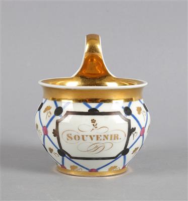 Souvenir-Tasse, kaiserliche Manufaktur, Wien 1823, - Antiques