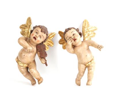 Zwei fliegende Engel, - Antiques