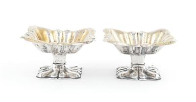 Paar Wiener Silber Gewürzschälchen mit Innenvergoldung - Antiques