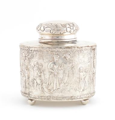 Silber Teedose, - Antiquariato